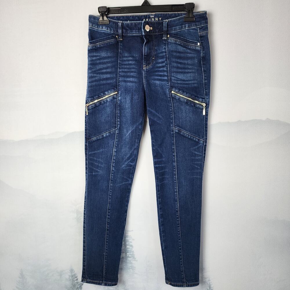 White House Black Market Dark Blue Skinny Ankle Jeans